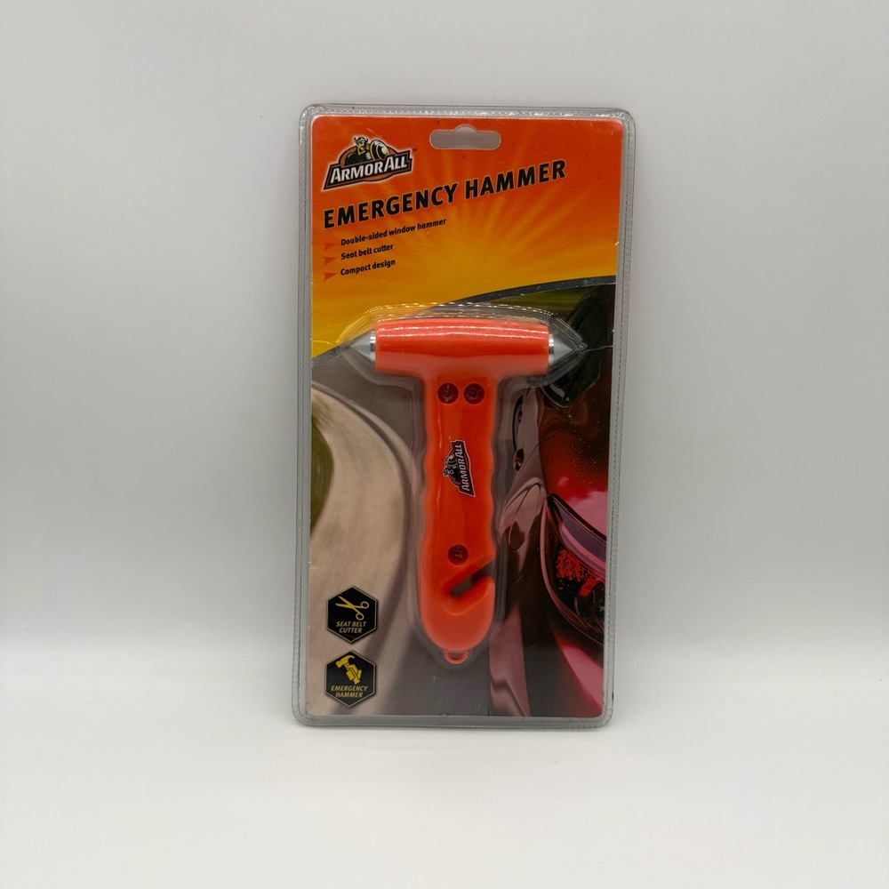 Armor All Emergency Glass Breaker / Window Hammer w/ Seatbelt Cutter Compact